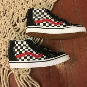 Checkered Vans SK8 Hi Zip